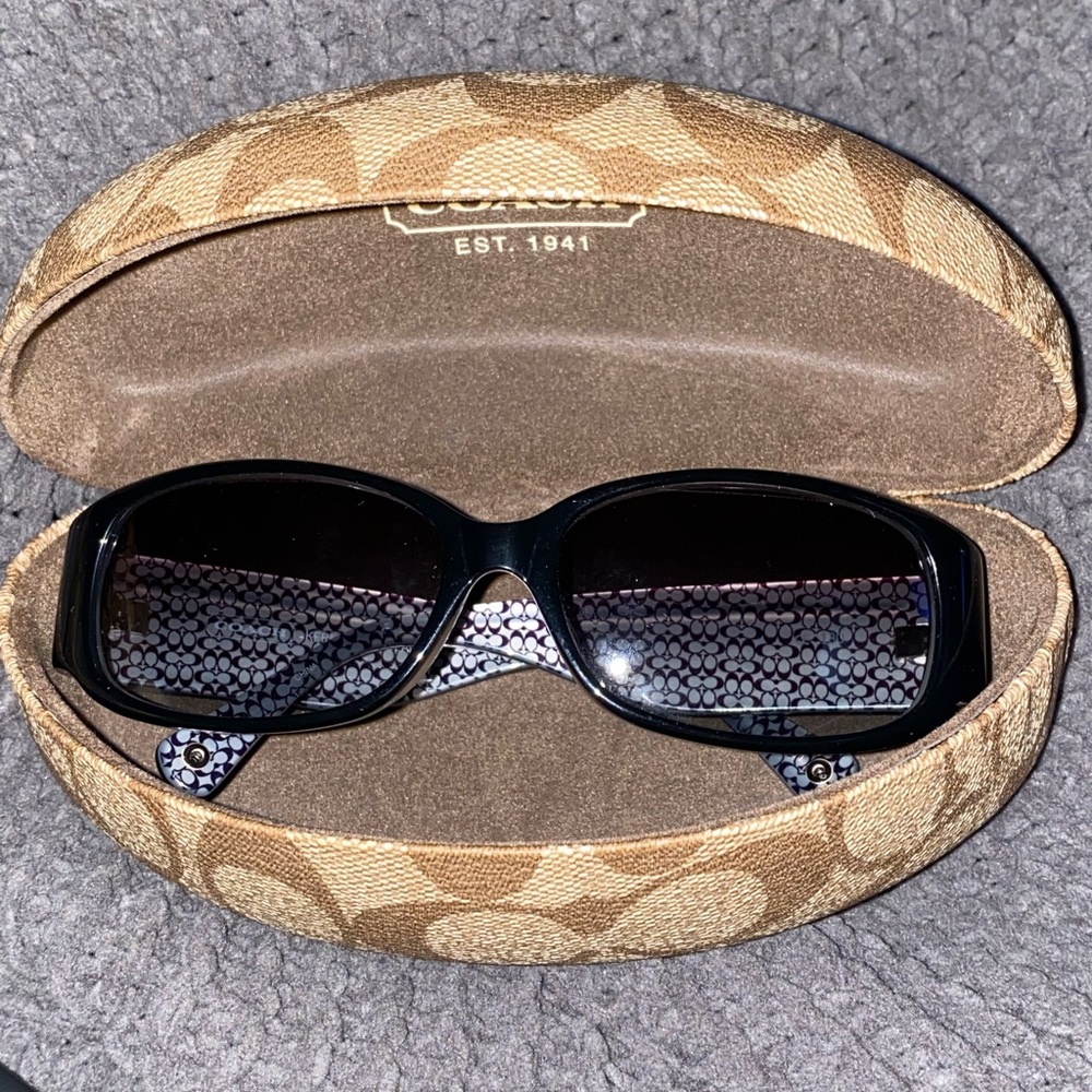 Black Coach Monogram Sunglasses